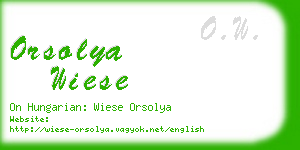 orsolya wiese business card